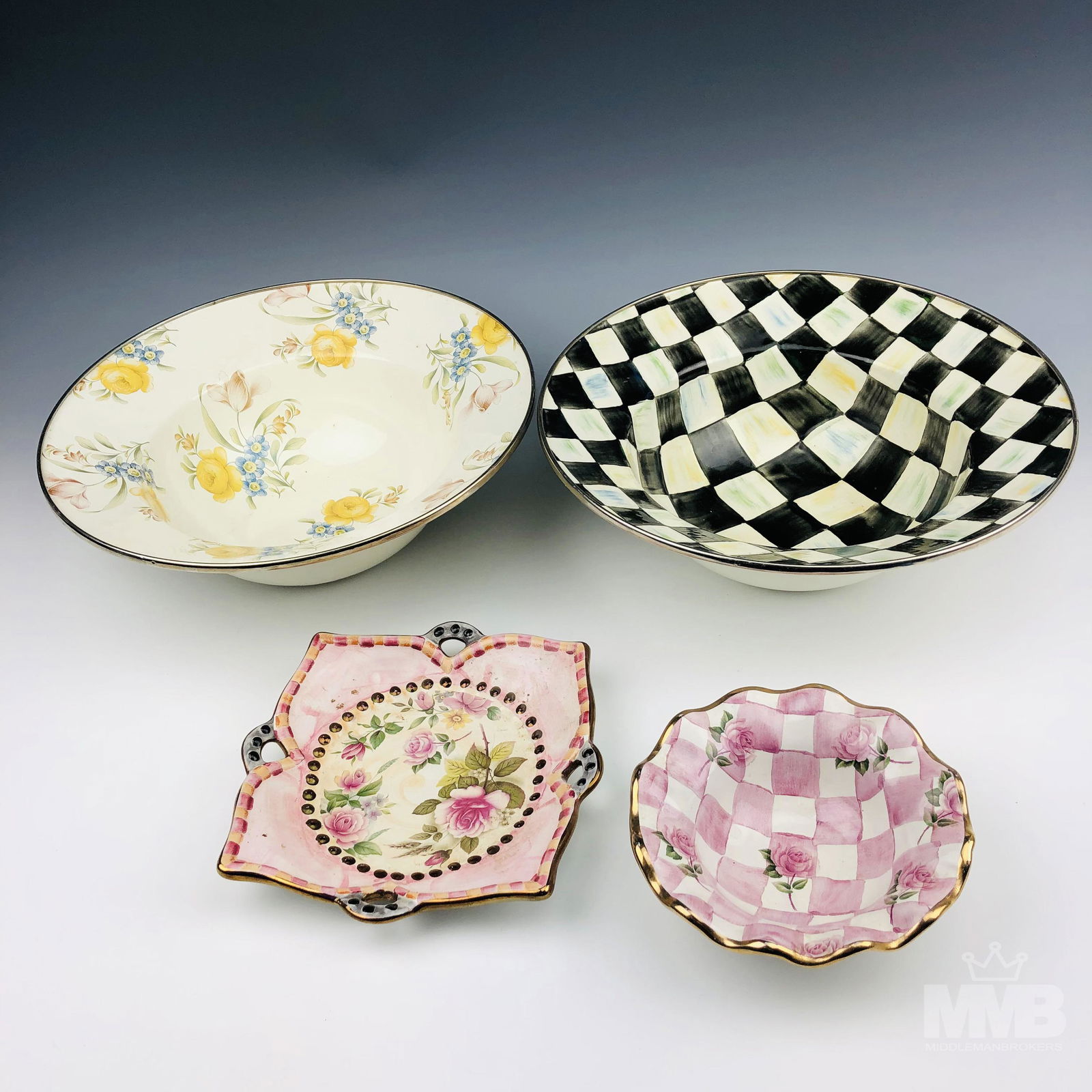 Estate Lot Mackenzie Childs Pottery & Enamel Bowls (1 of 14)