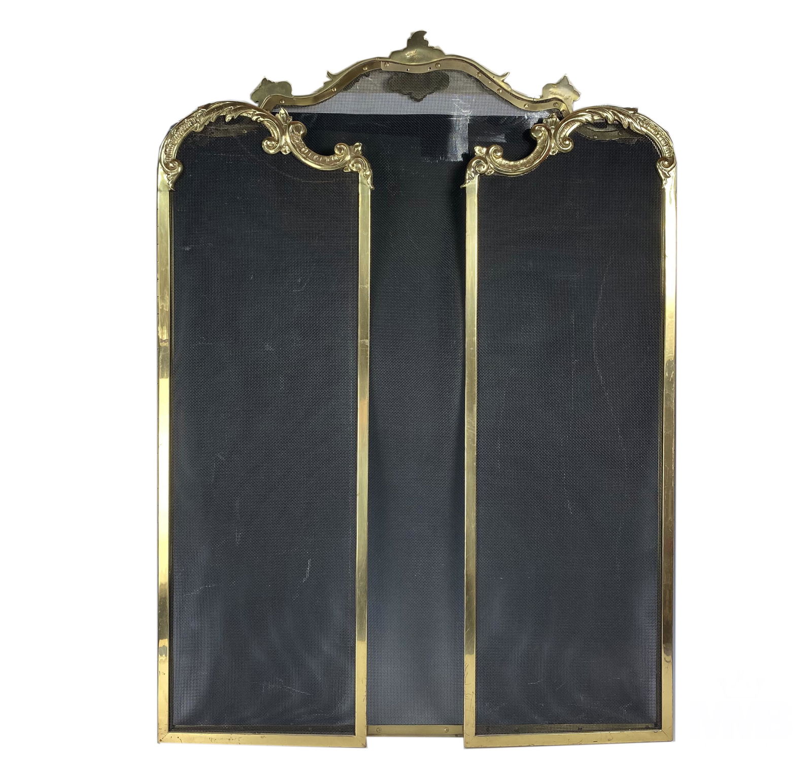 Brass Gold Gilt Ornate 3 Panel Fireplace Screen (1 of 4)