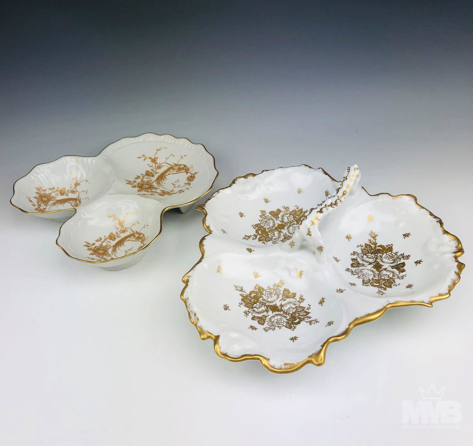 Limoges France Hand Painted Floral Serving Trays (1 of 10)