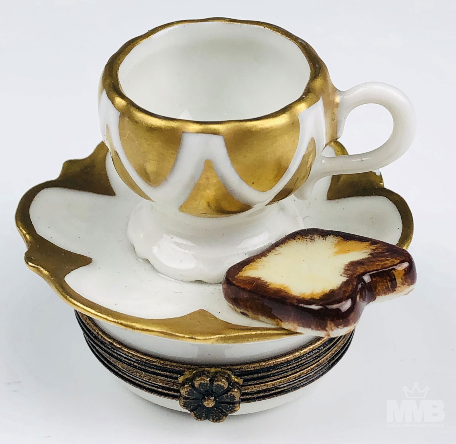 Limoges French Porcelain Teacup Toast Trinket Box (1 of 3)