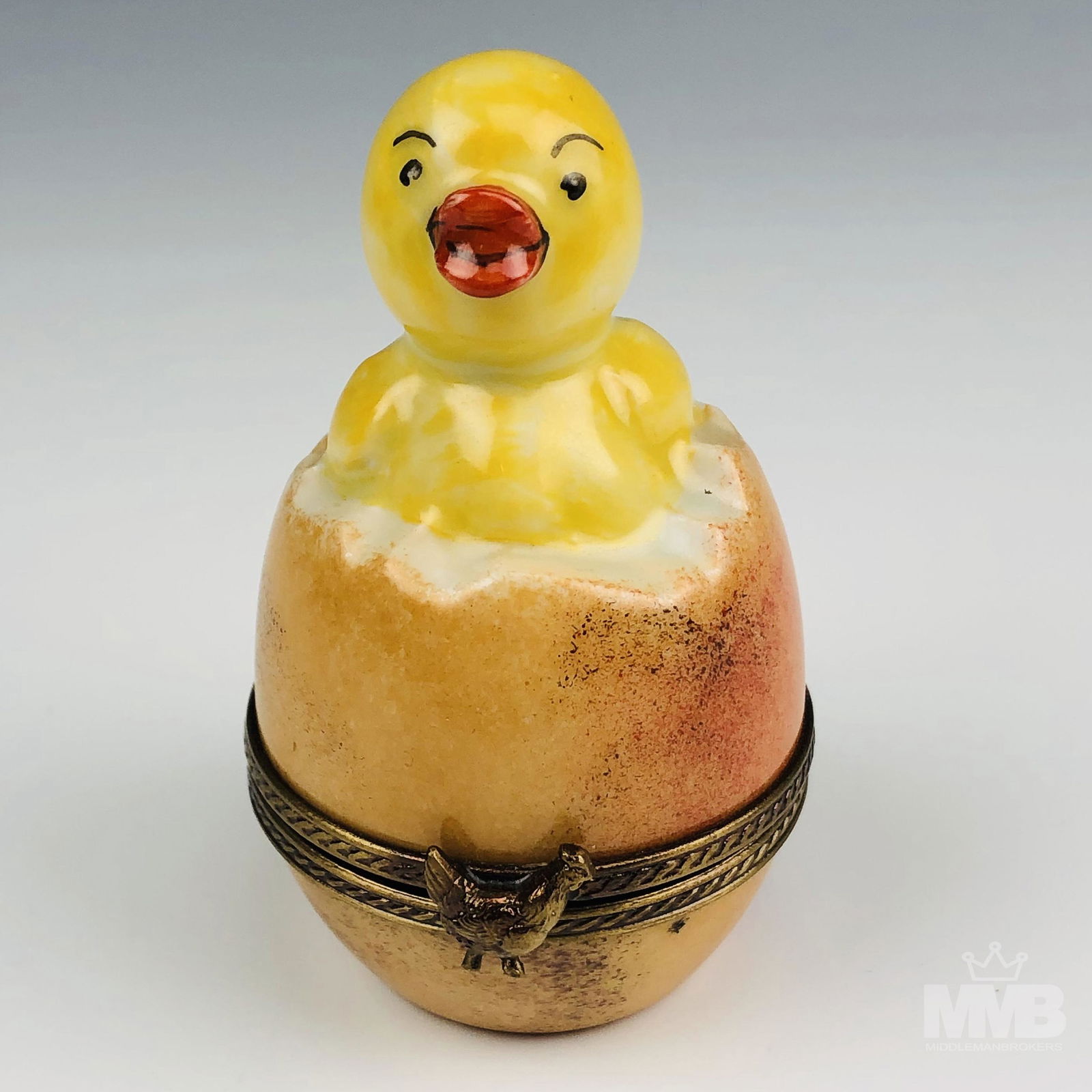 Limoges French Porcelain Chicken Egg Trinket Box (1 of 4)