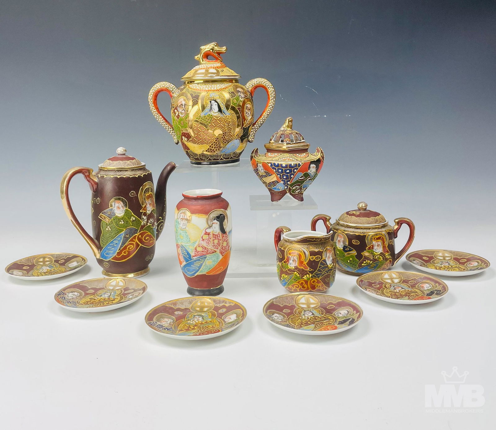 Hand Painted Wales China Assorted Tea Lot of 12 (1 of 9)