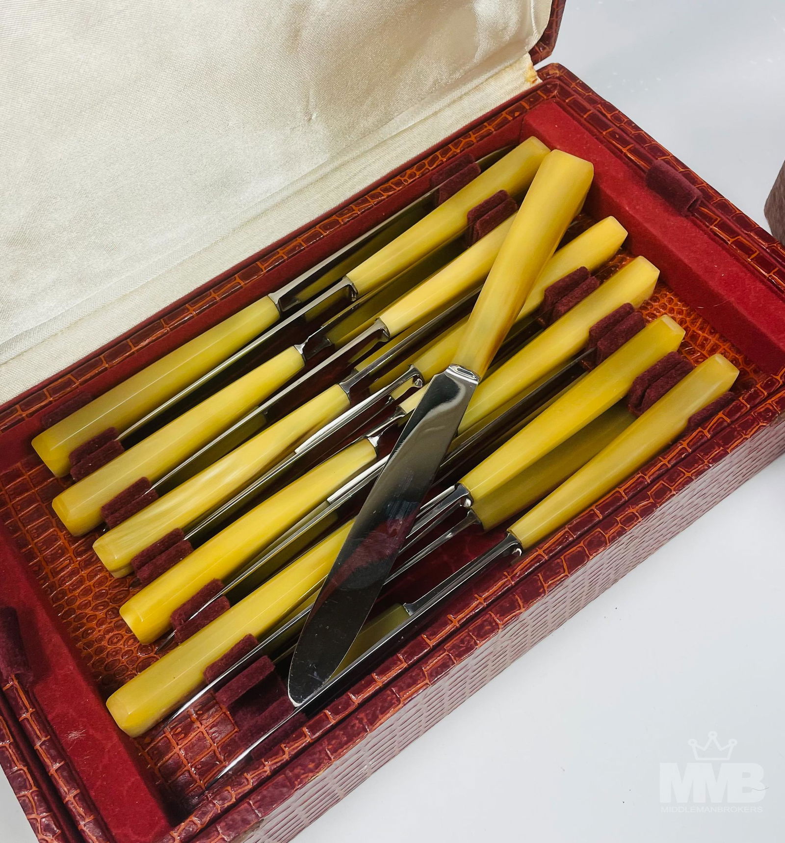 Lot of 44 Vintage Nogent Stainless Steel Knives (1 of 4)