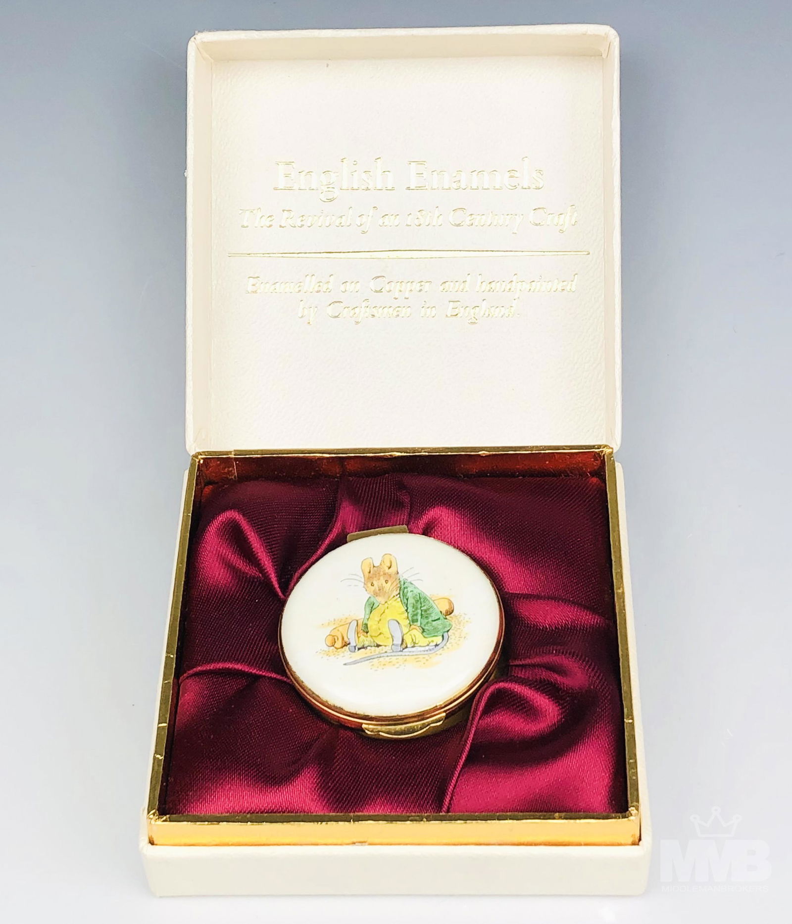 Crummles Enamel on Copper Mouse Trinket Snuff Box (1 of 5)