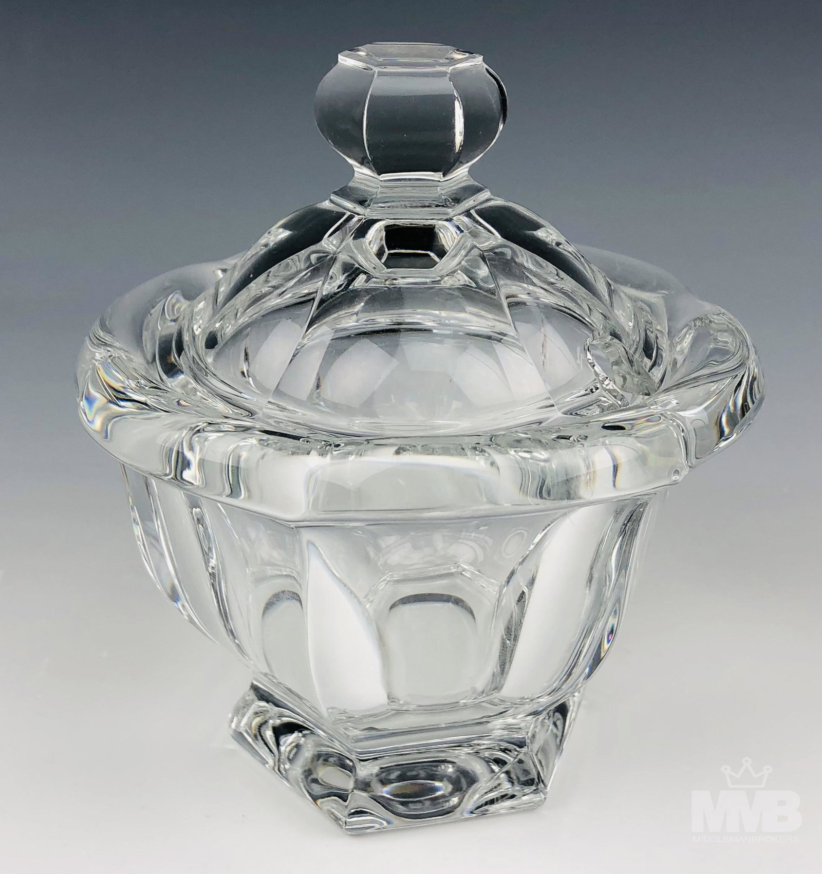 Baccarat Crystal Harcourt Honey Jam Condiment Jar (1 of 4)
