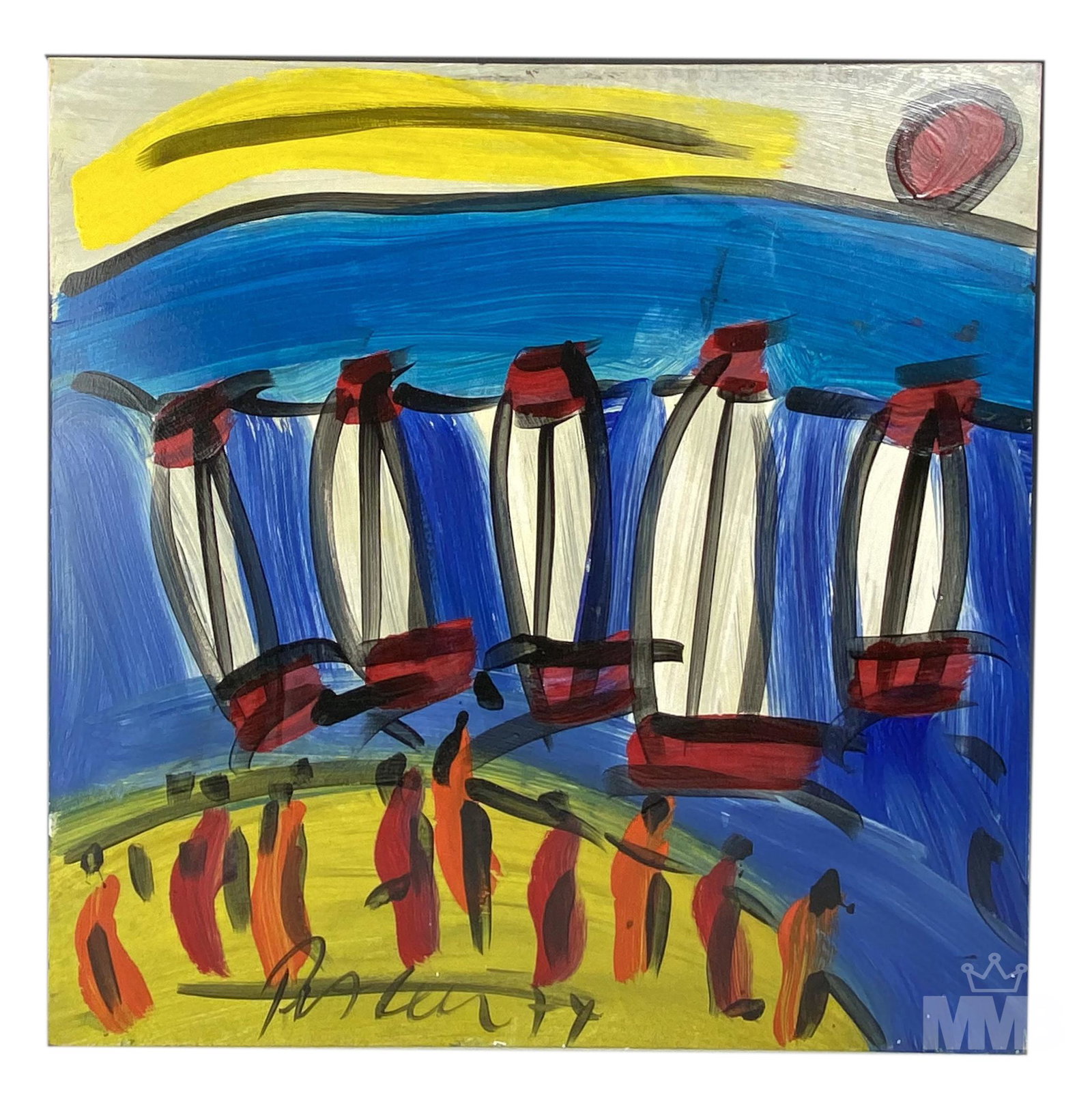 Peter Keil (German b1942) Miami Beach Oil Painting (1 of 4)