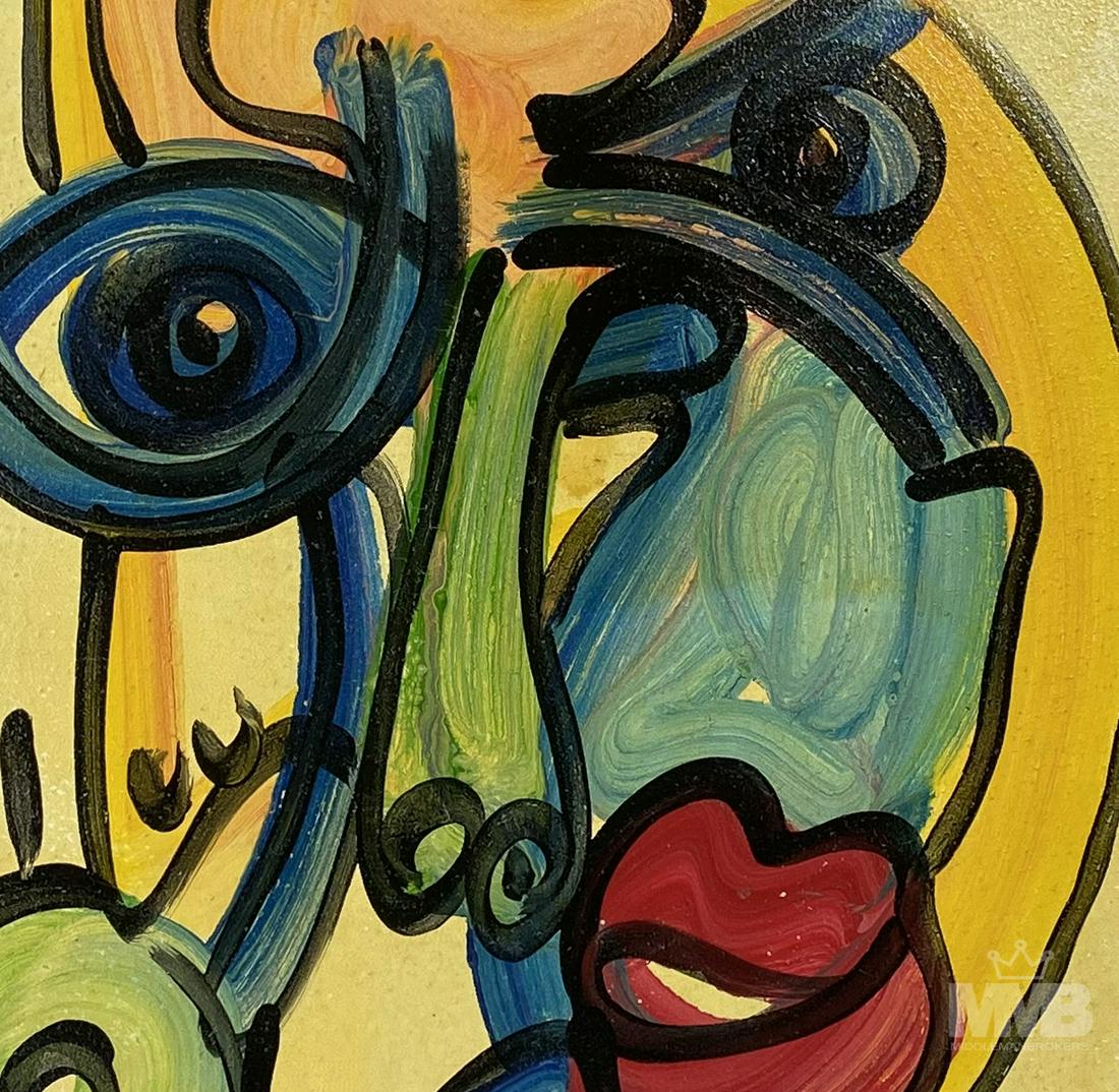 Peter Keil (German b 1942) Funny Face Oil Painting (1 of 4)