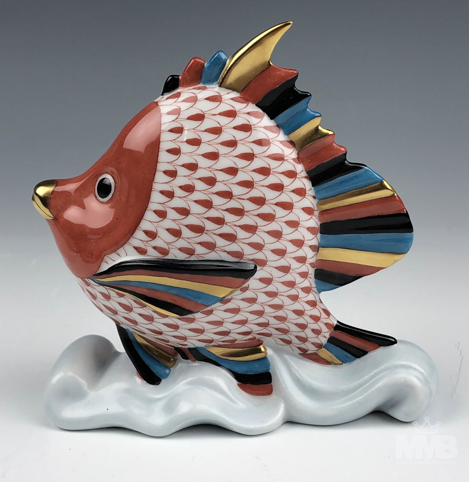 Herend Rust Fishnet Tropical Reef Fish Figurine (1 of 4)