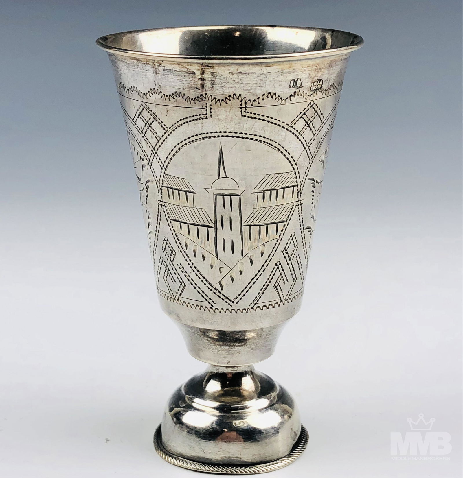 Sterling Silver Jewish Judaica Kiddush Vodka Cup (1 of 5)