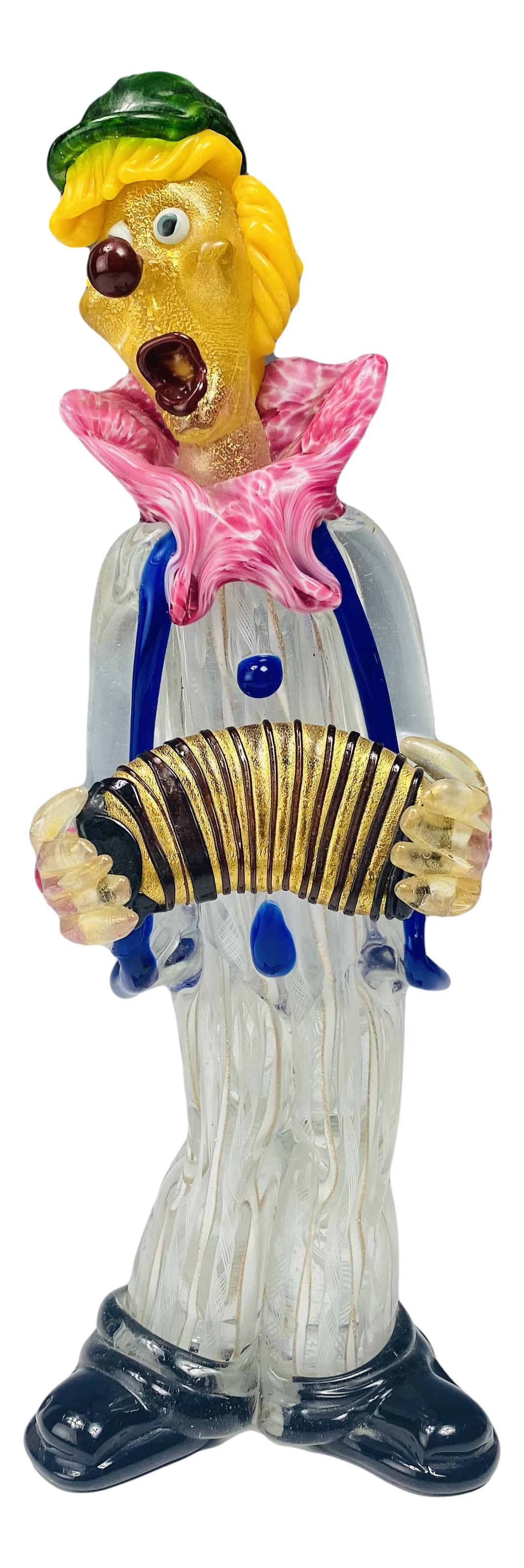 Murano Art Glass Clown Figurine Manner of Barbini (1 of 6)