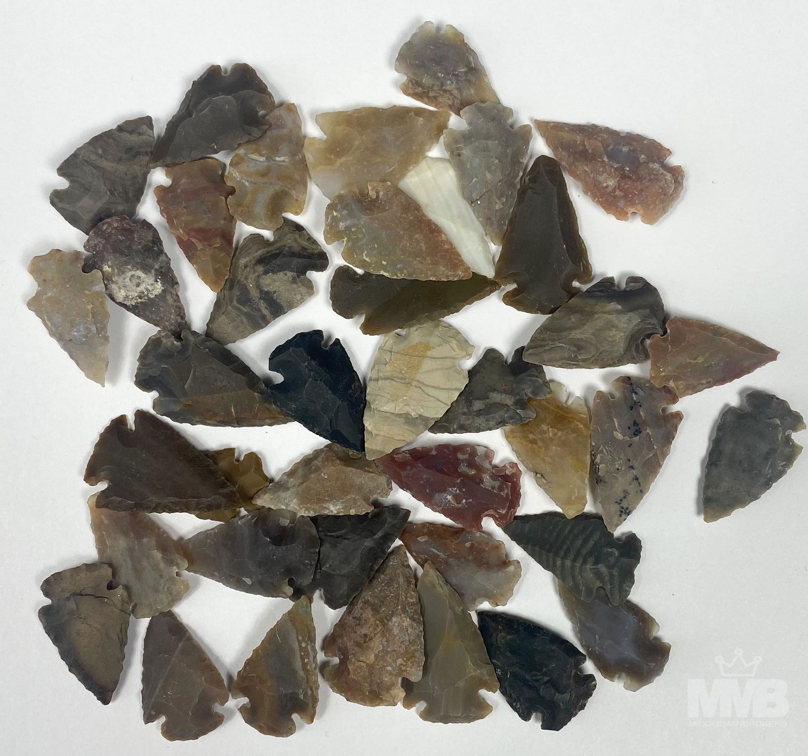 Native American Stone Arrowheads & Spear Heads LOT (1 of 6)