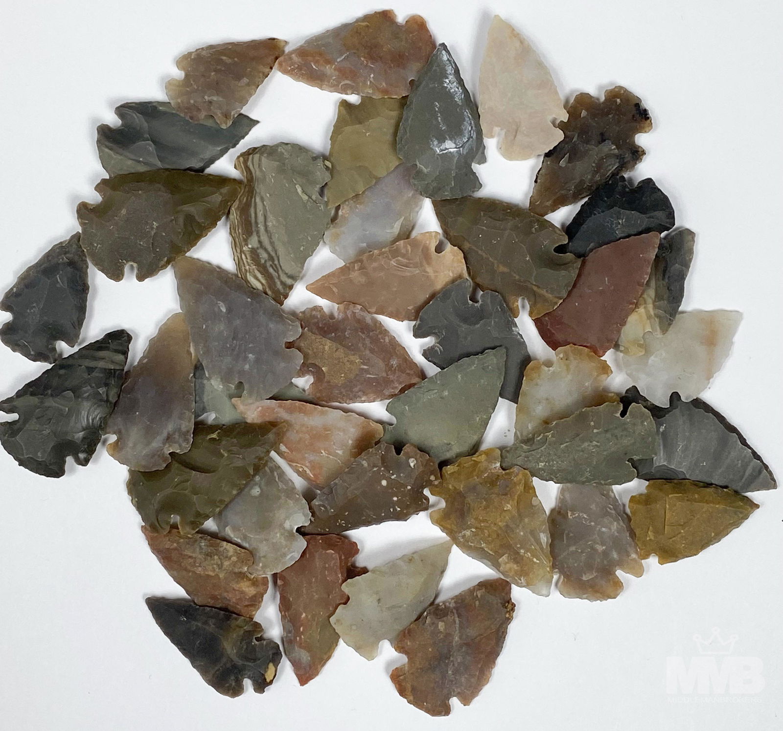 Native American Indian Stone Arrowheads Spear LOT (1 of 5)