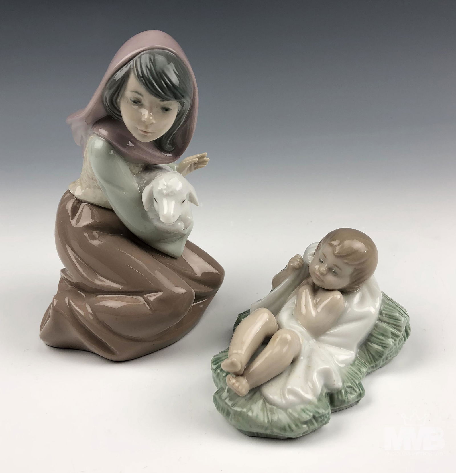 Lladro Baby Jesus & Lost Lamb Porcelain Figurines (1 of 4)