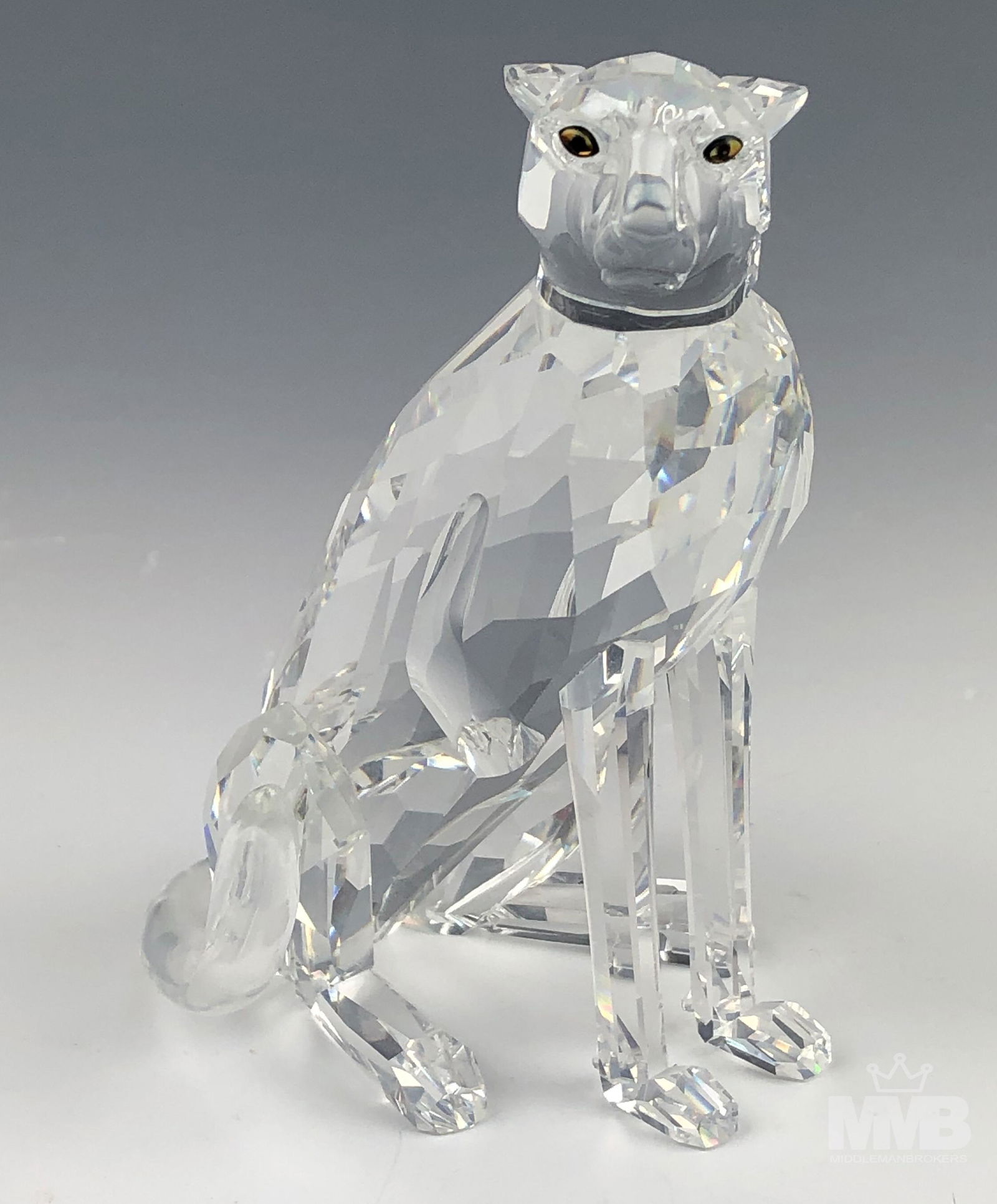 Swarovski Crystal Cheetah High Tail #7610 Figurine (1 of 4)
