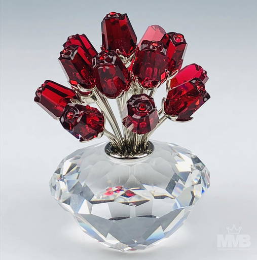Swarovski Crystal Vase Red Roses 7400 Figurine Apr 13, 2022