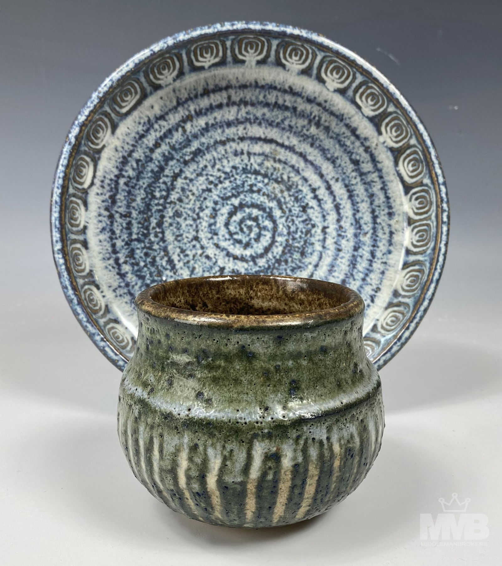 Mystery Artist Danish Studio Art Pottery Vase Bowl (1 of 7)