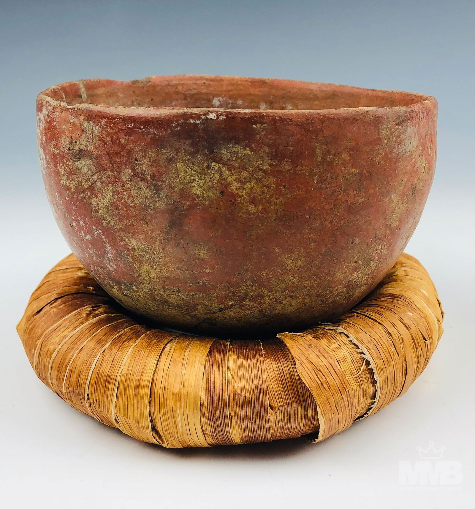 Precolumbian Terracotta Pottery Vessel Bowl w Base (1 of 9)