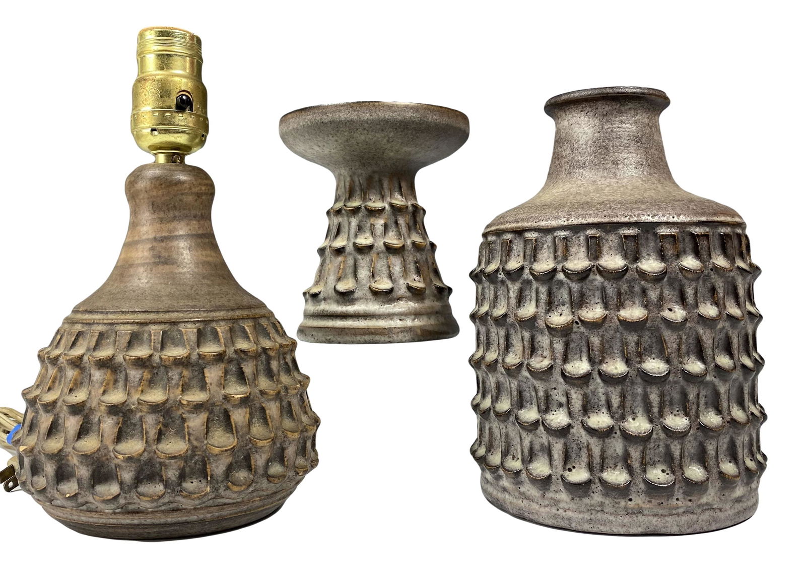 Mystery Artist Art Pottery Vase Candleholder Lamp (1 of 6)