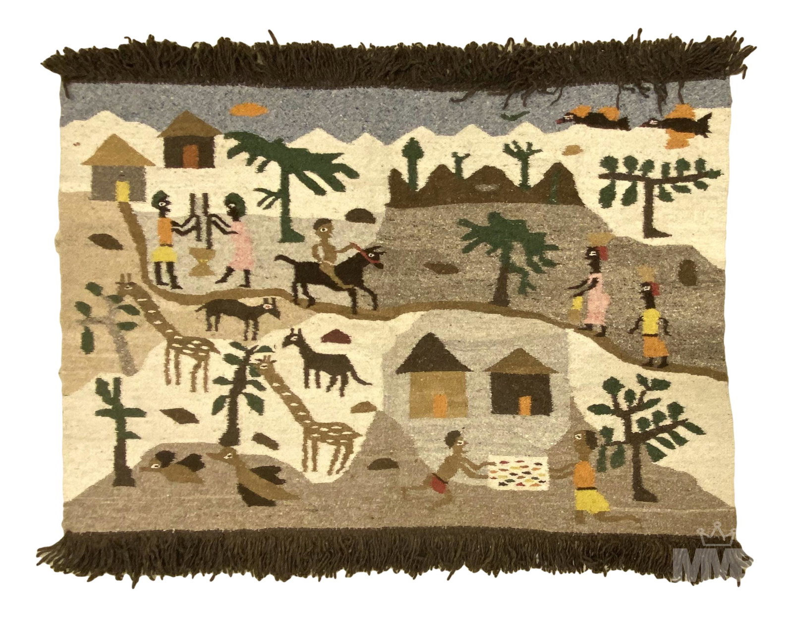 Hand Woven Wool African Rug Tapestry Wall Hanging (1 of 2)