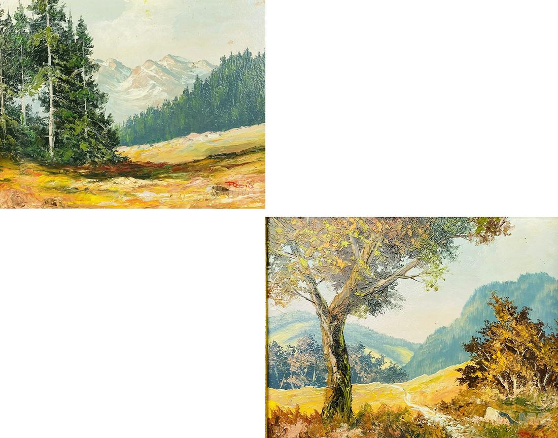 Pr Impressionist Mountain Landscape Oil Paintings (1 of 8)