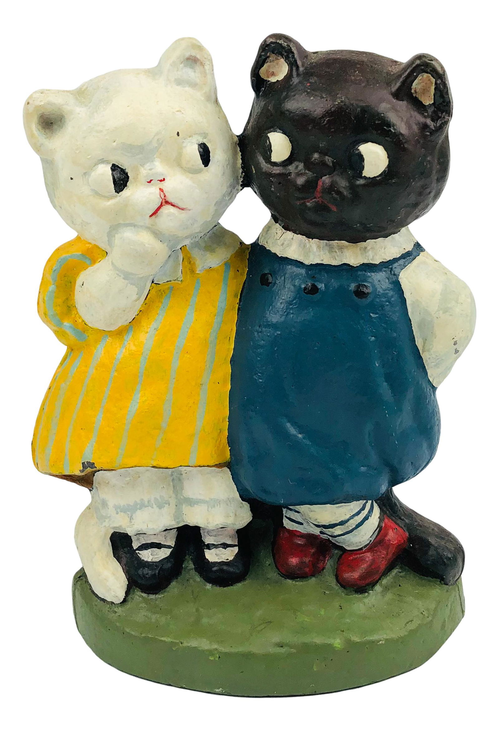 Vintage Hubley Twin Cat Kittens Cast Iron Doorstop (1 of 4)