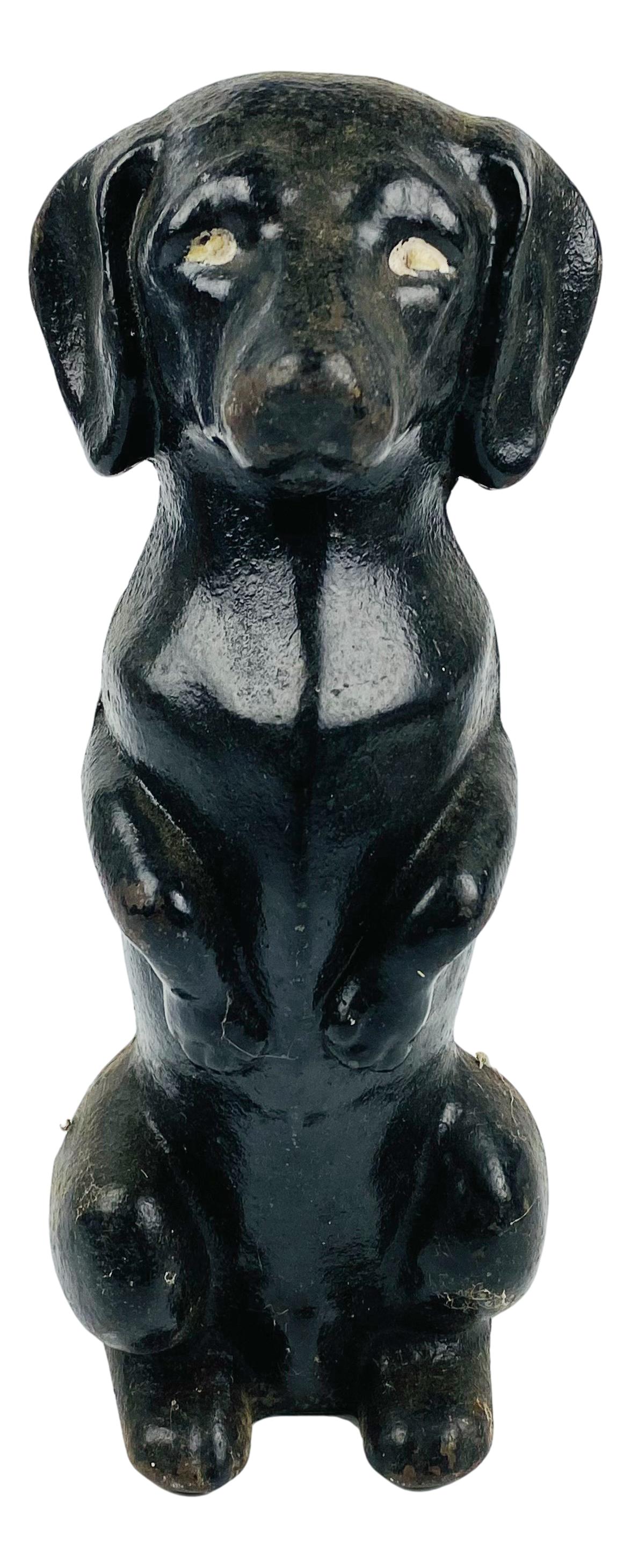 Cast Iron Dachshund Begging Dog Doorstop (1 of 3)