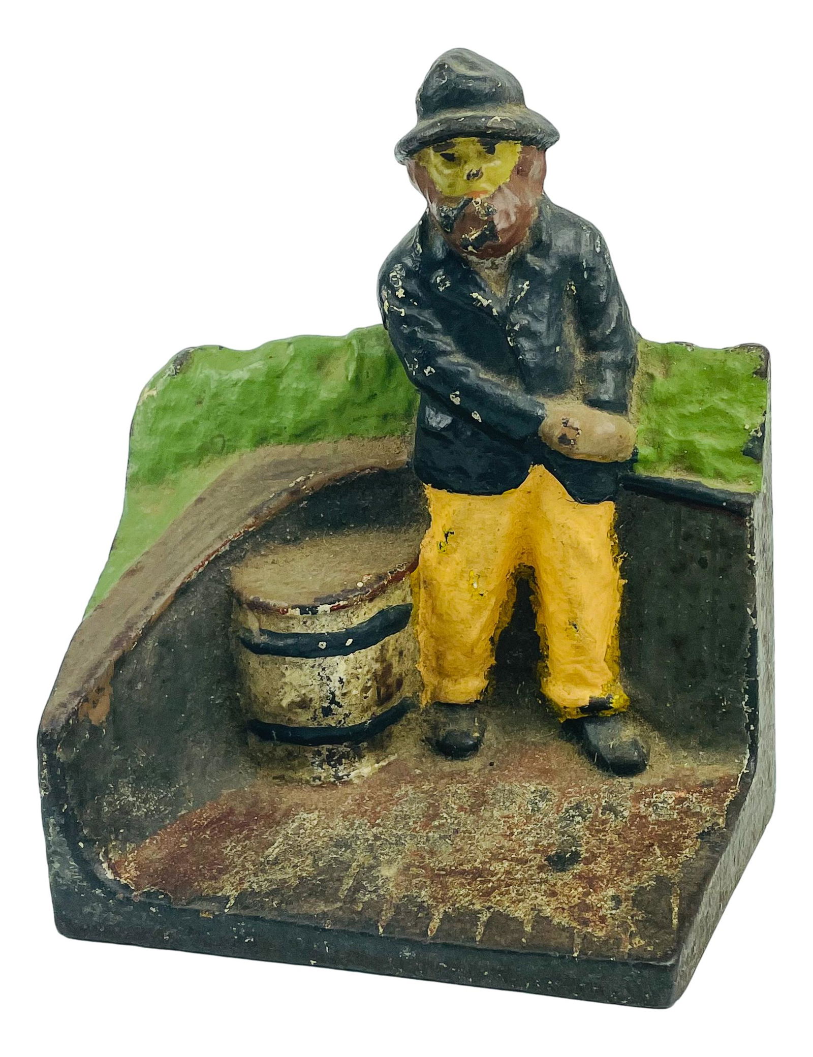 Vintage Old Cast Iron Figural Amish Man Doorstop (1 of 4)