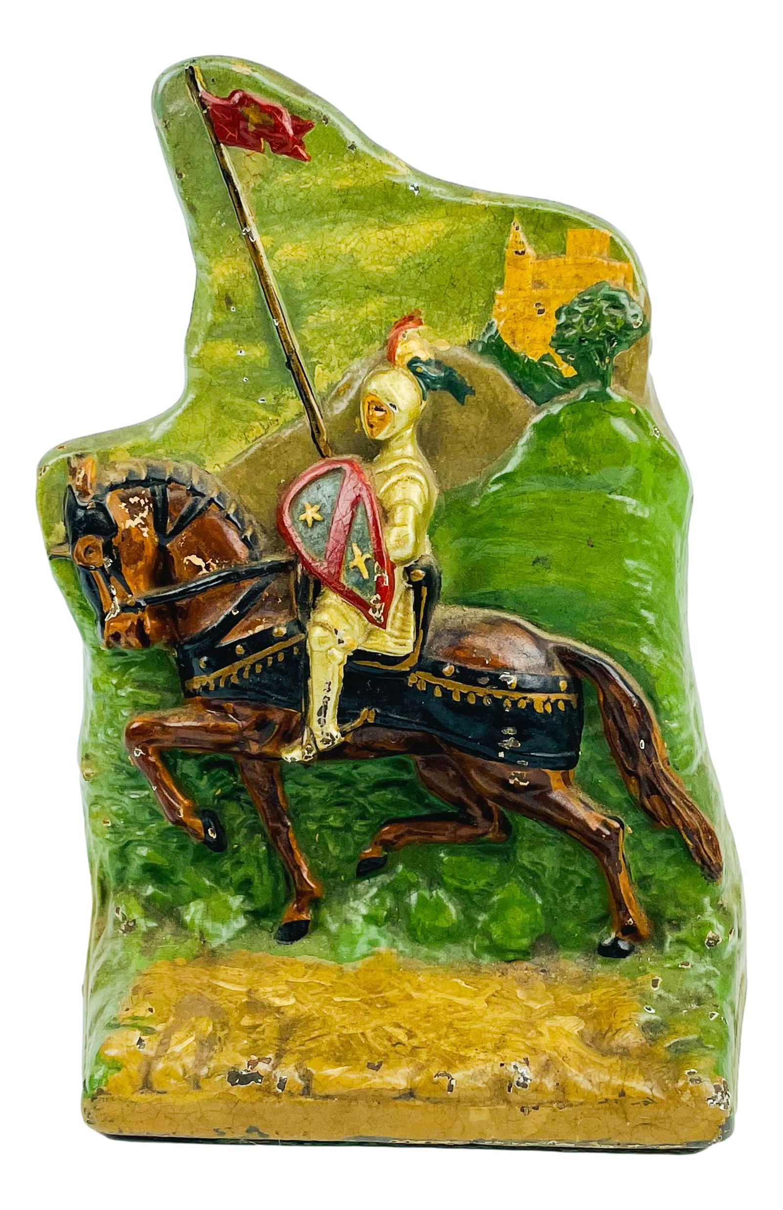 Cast Iron Knight Riding Horse Doorstop #C45 (1 of 5)