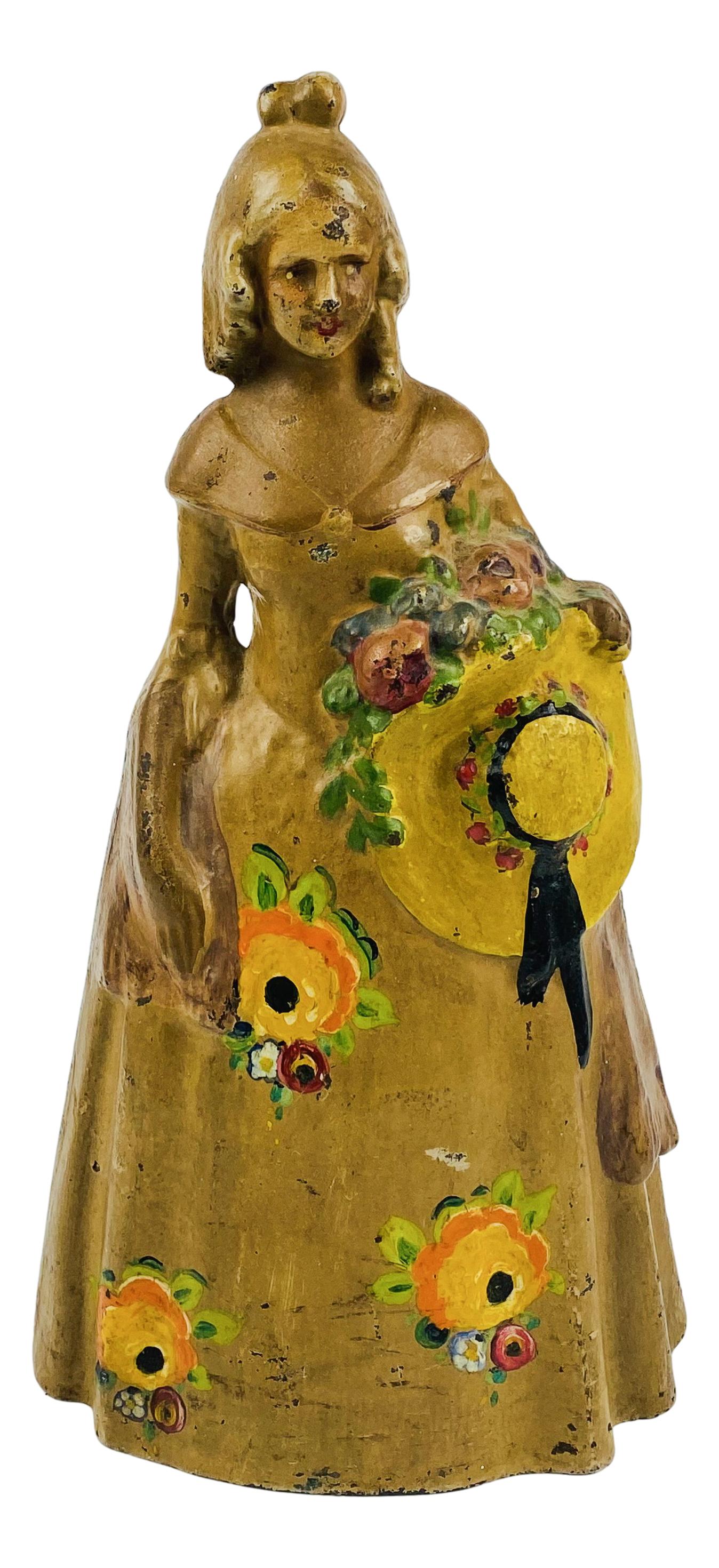 Old Cast Iron Southern Belle Figural Doorstop (1 of 3)