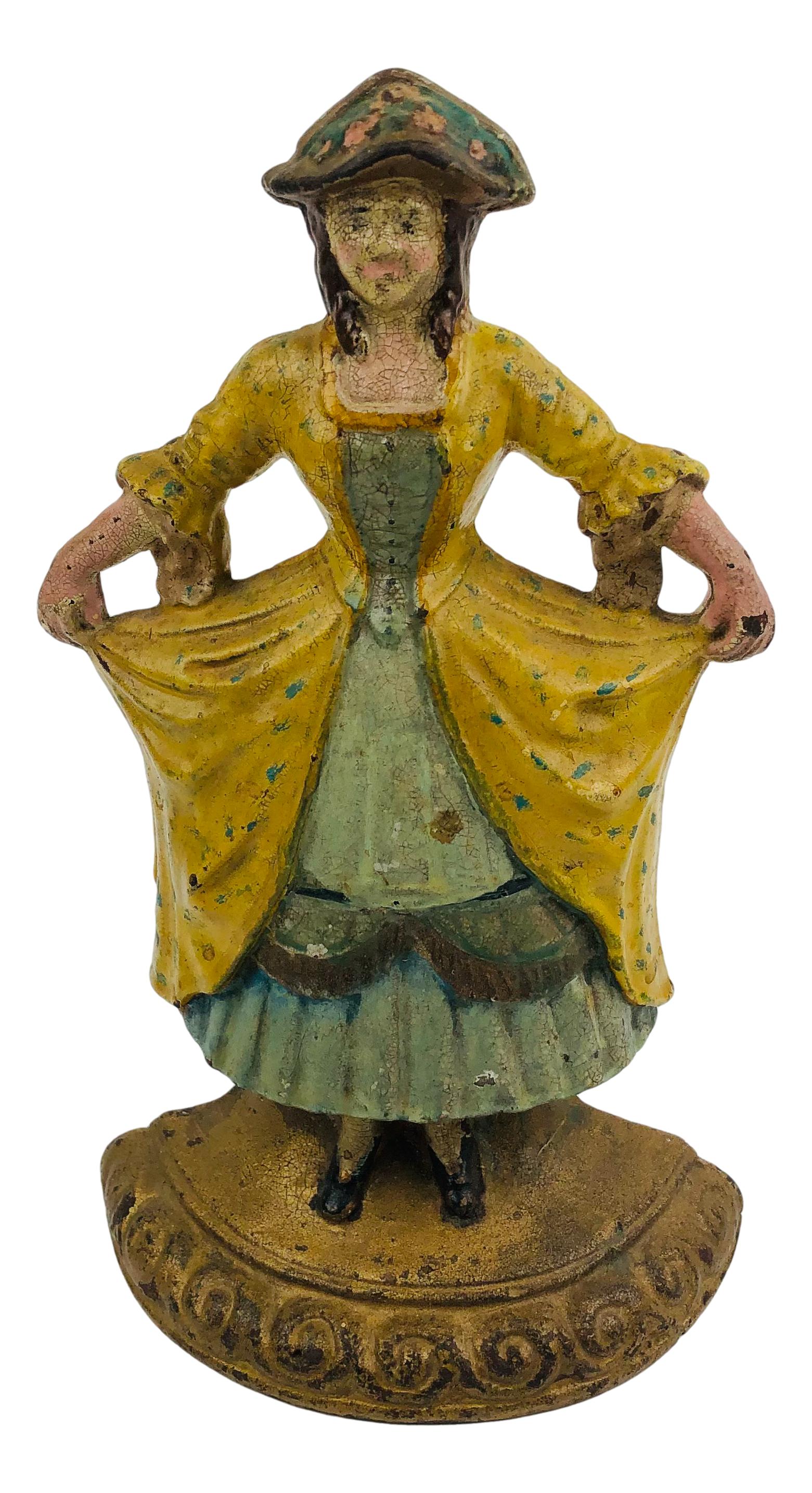 Hubley French Maiden Girl Cast Iron Doorstop #23 (1 of 3)