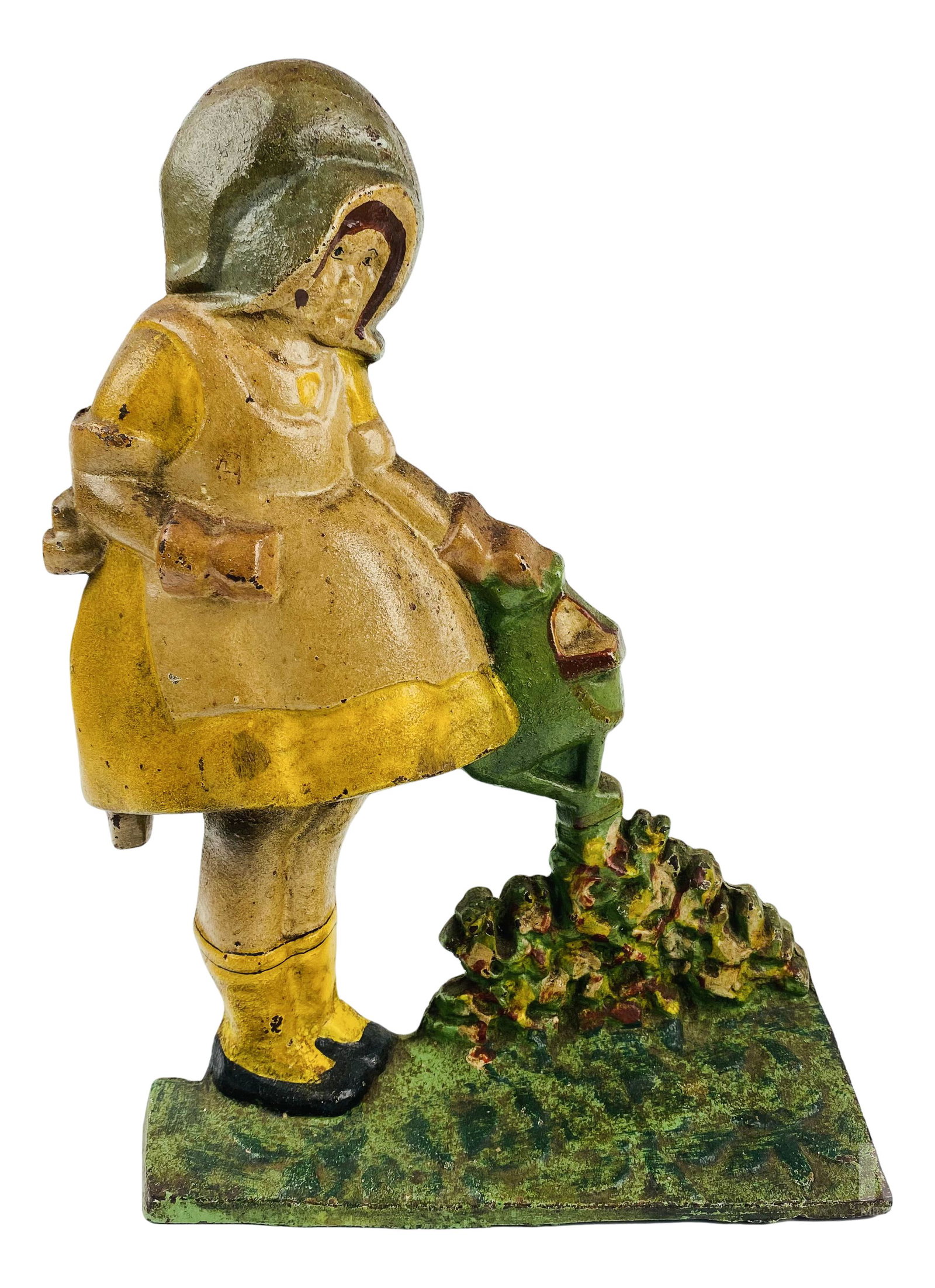 Cast Iron Little Girl Mary Quite Contrary Doorstop (1 of 4)