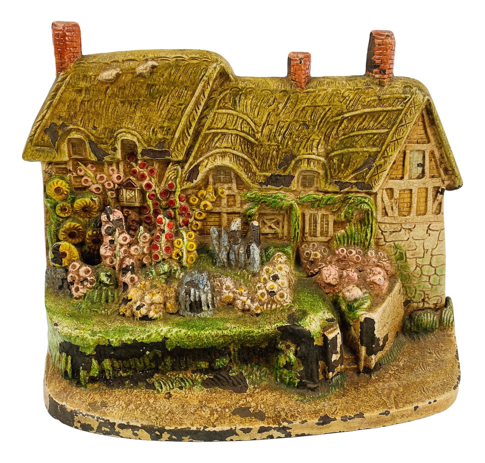 Vintage Cast Iron Ann Hathaway Cottage Doorstop (1 of 3)