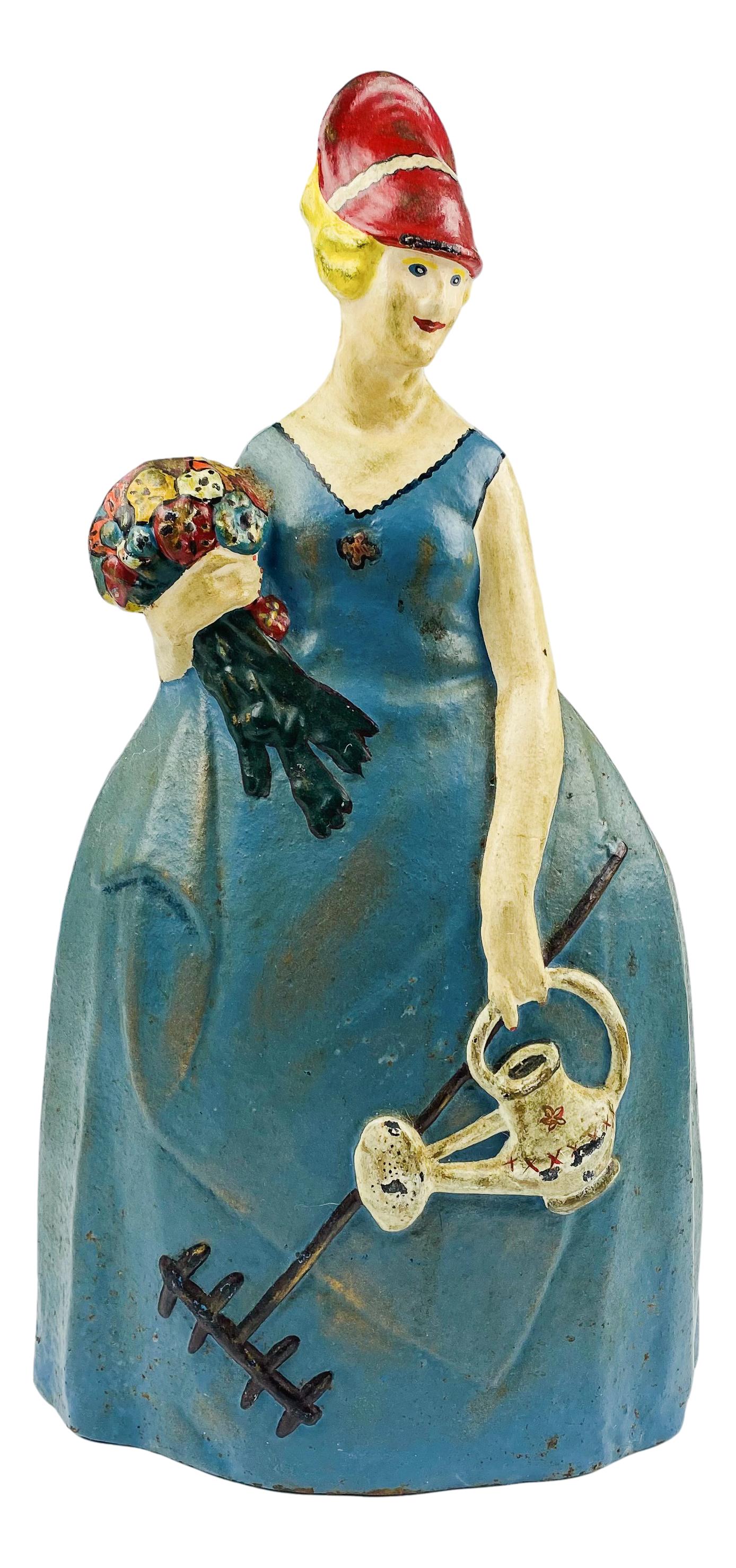 Old Cast Iron Large Mary Quite Contrary Doorstop (1 of 4)