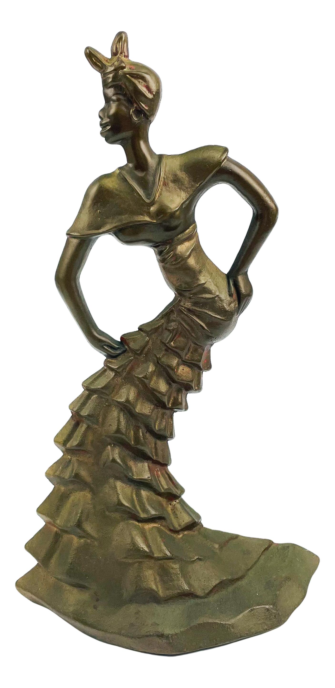 Cast Iron Female Rumba Ballroom Dancer Doorstop (1 of 4)