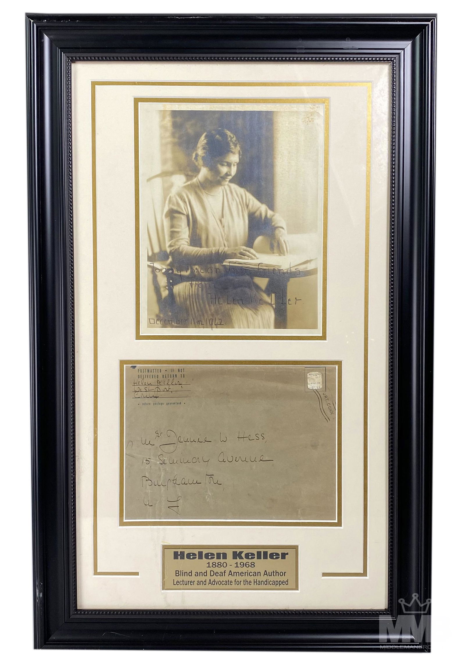 Helen Keller Autographed Black & White Photograph (1 of 4)