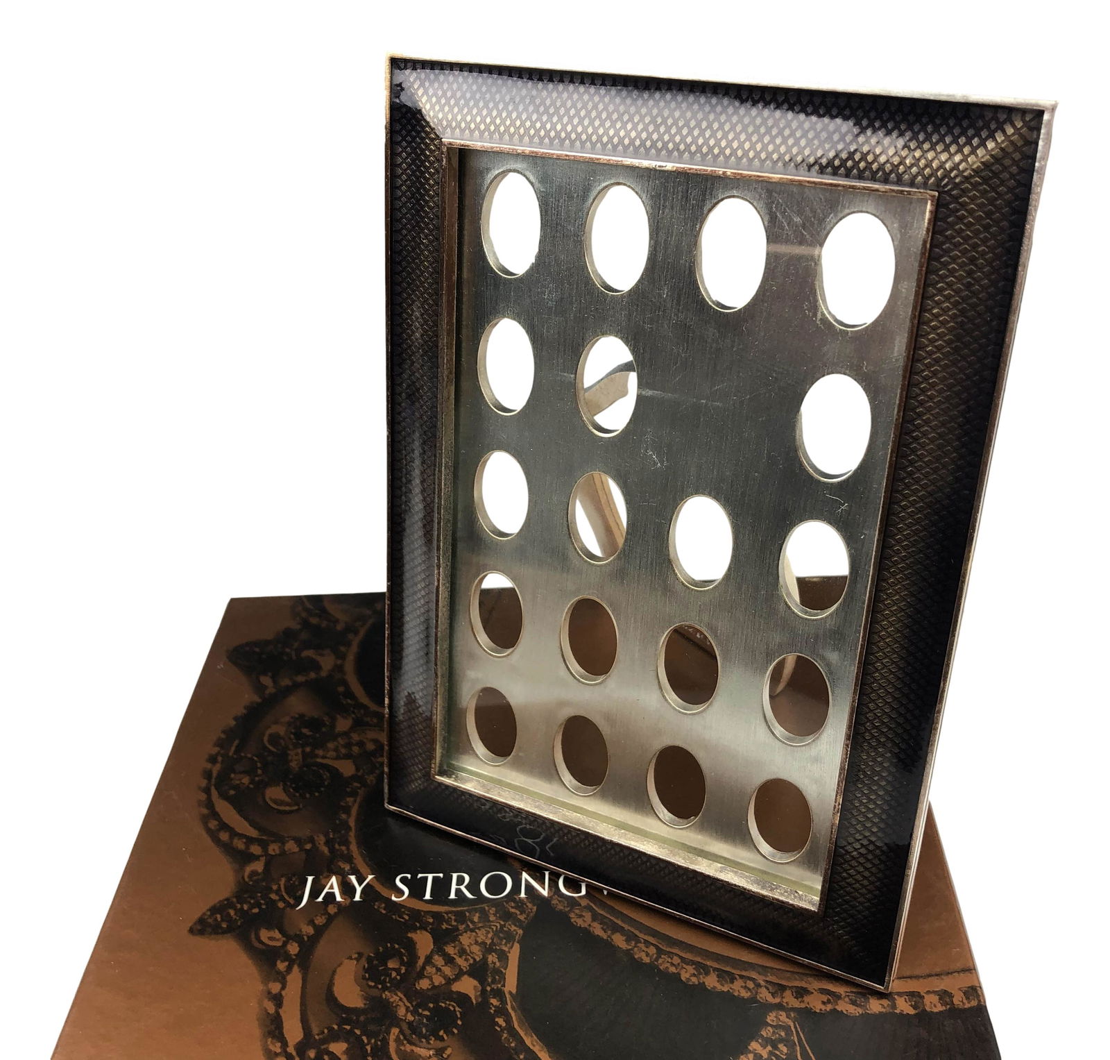 Jay Strongwater Enamel & Oval Cut Out Frame w/ Box (1 of 5)