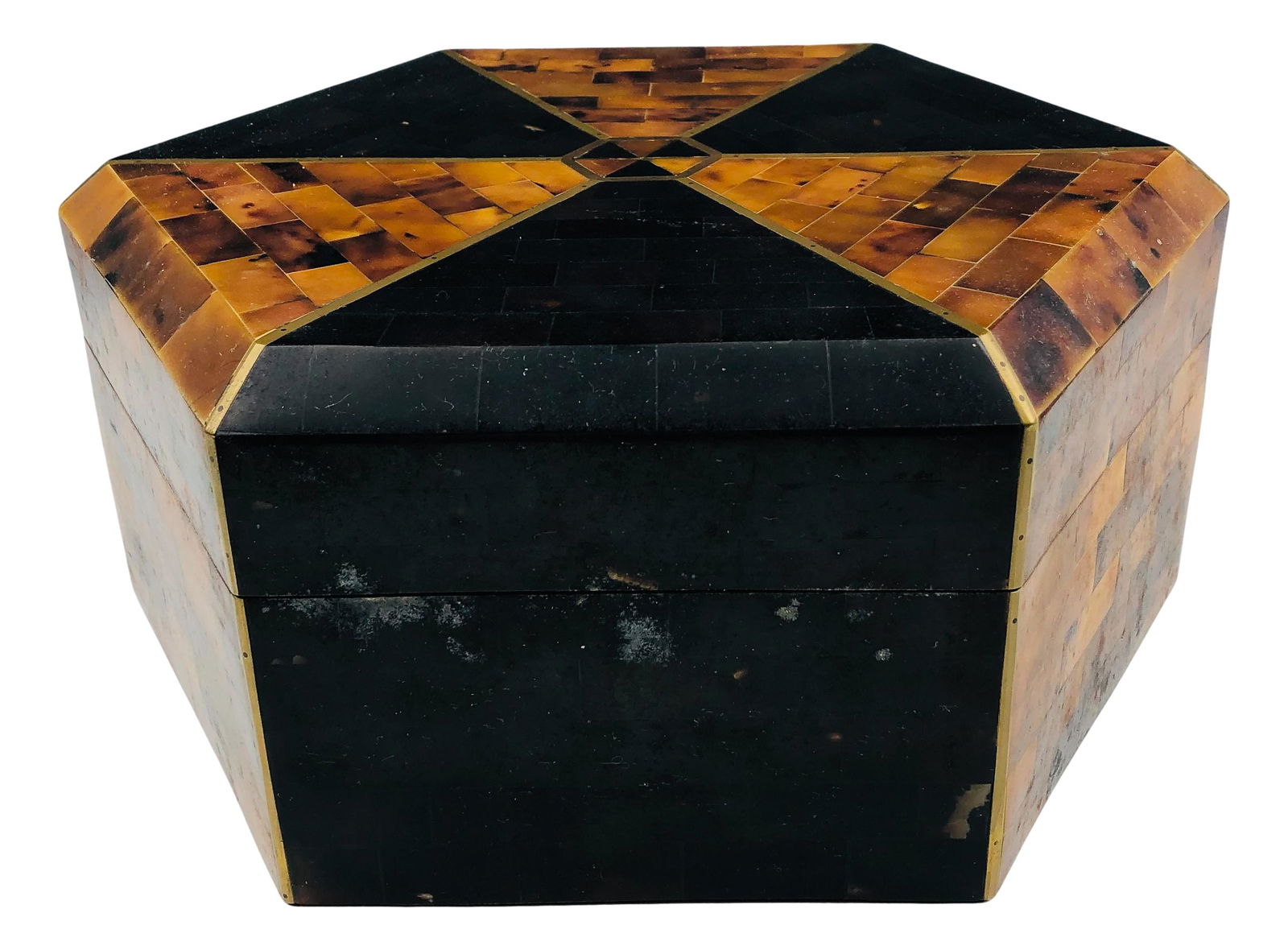 Maitland Smith Marquetry Inlay Jewelry Trinket Box (1 of 6)