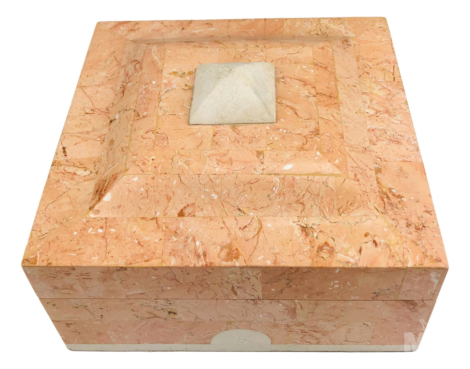 Maitland Smith Tessellated Marble Jewelry Ring Box (1 of 4)
