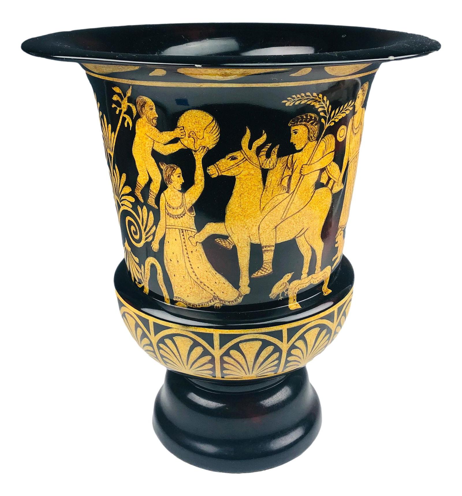 Maitland Smith Greco Roman Style 14" Painted Urn (1 of 8)