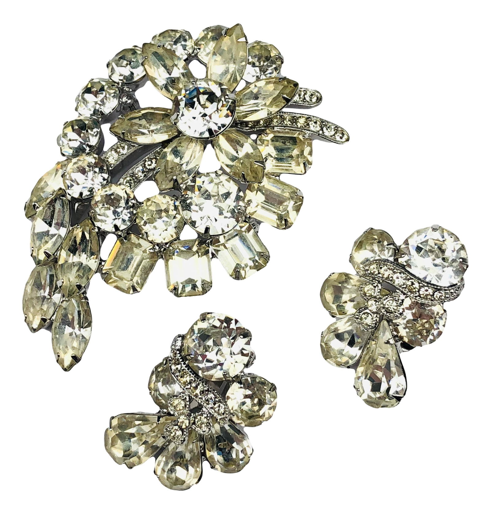 Eisenberg Ice Designer Brooch Pin w/ Clip Earrings (1 of 6)