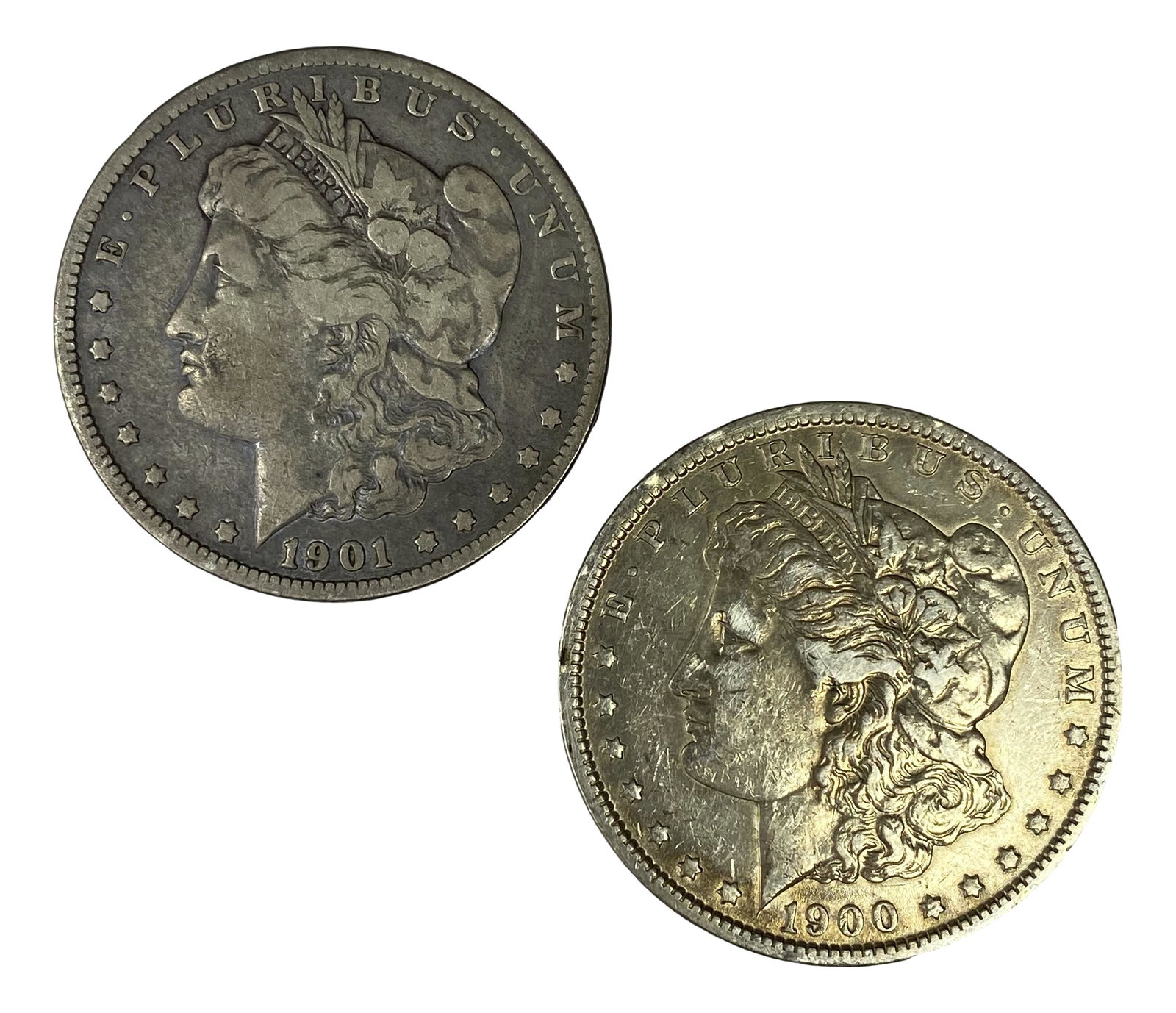 1900 1901 O American Morgan Silver Dollar Coin LOT (1 of 2)