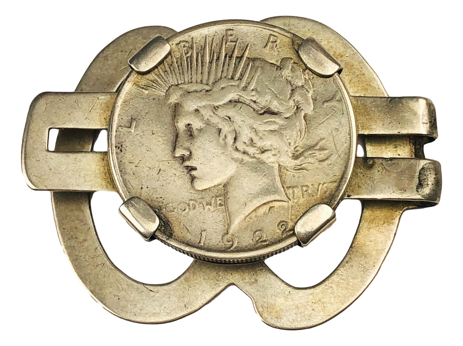 1922 Peace Dollar Sterling Silver 925 Money Clip (1 of 4)