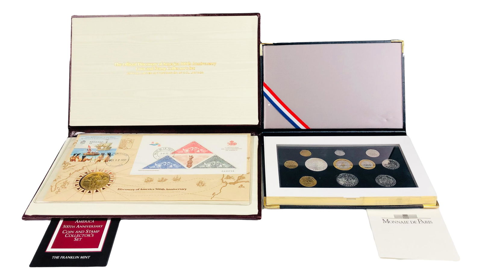 French 1999 Proof Set Discovery America Coin Stamp (1 of 10)