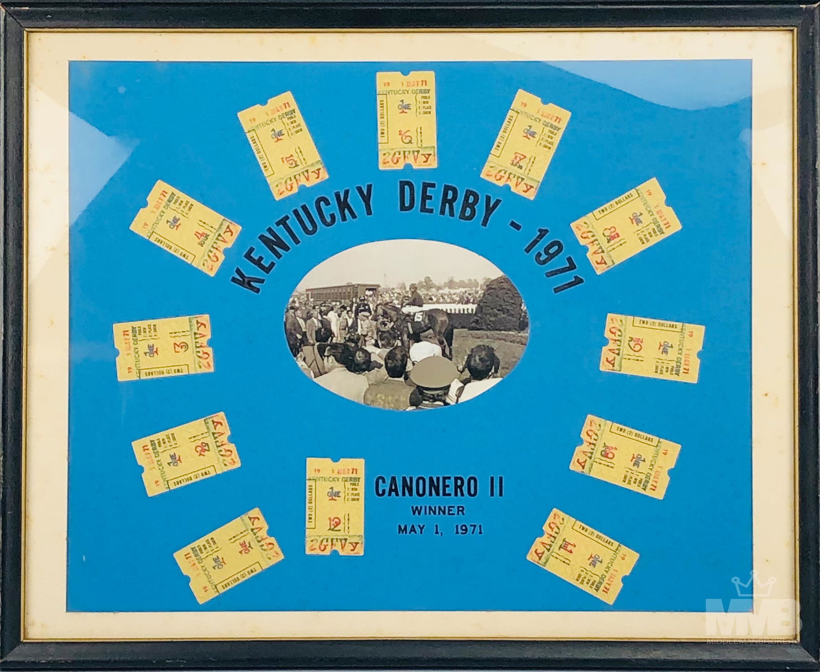 1971 Kentucky Derby Framed Tickets & Photo Winner (1 of 5)