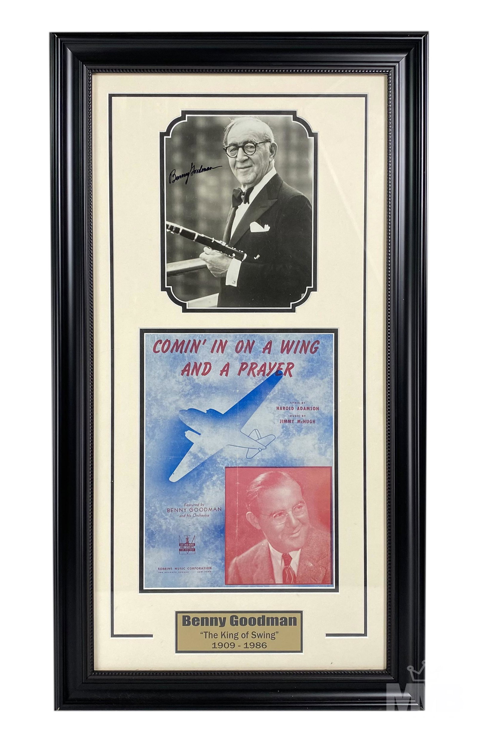 Benny Goodman Autographed Photo w/ Color Poster (1 of 5)