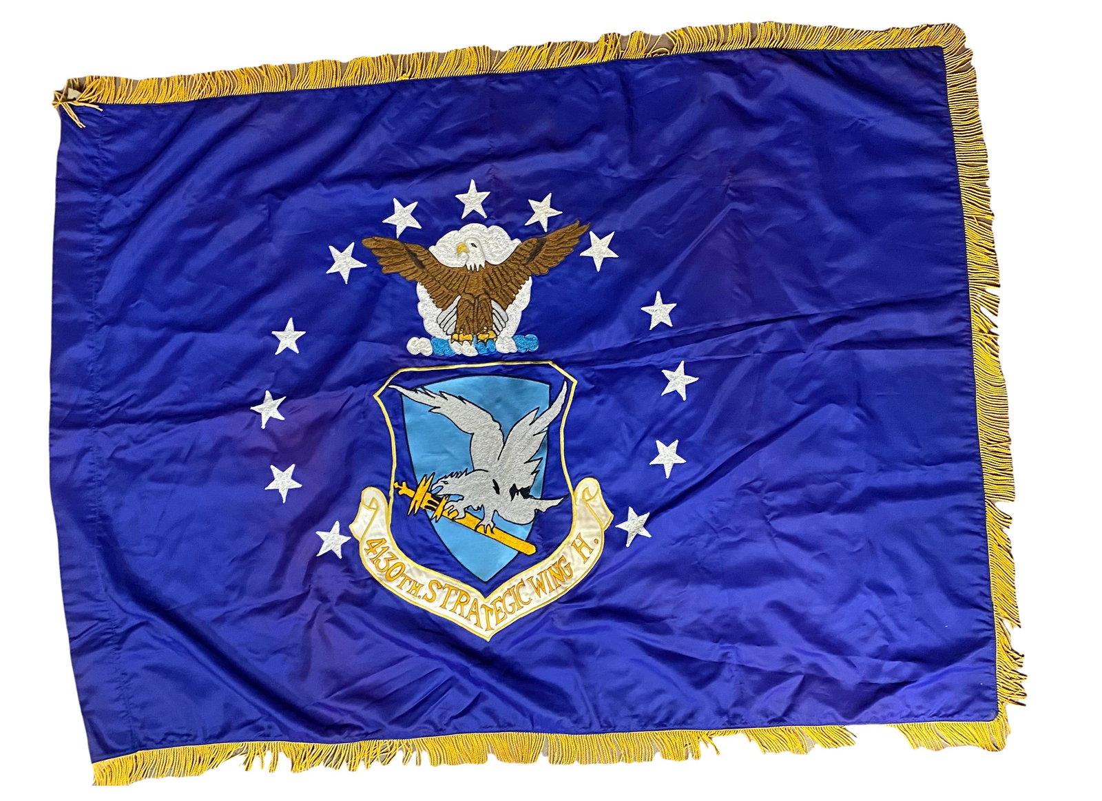 USAF 4130th Strategic Wing H Embroidered Flag (1 of 2)