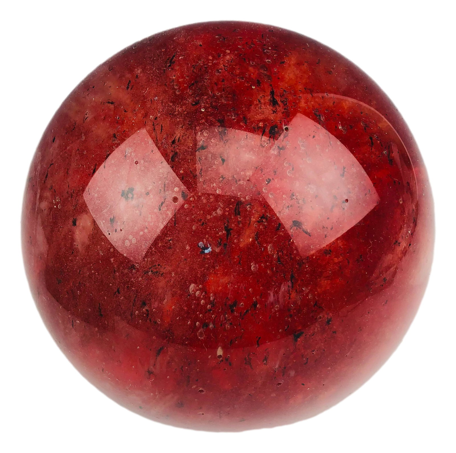 Mars Red Planet Ball Art Glass 6" Sphere Orb COOL (1 of 5)