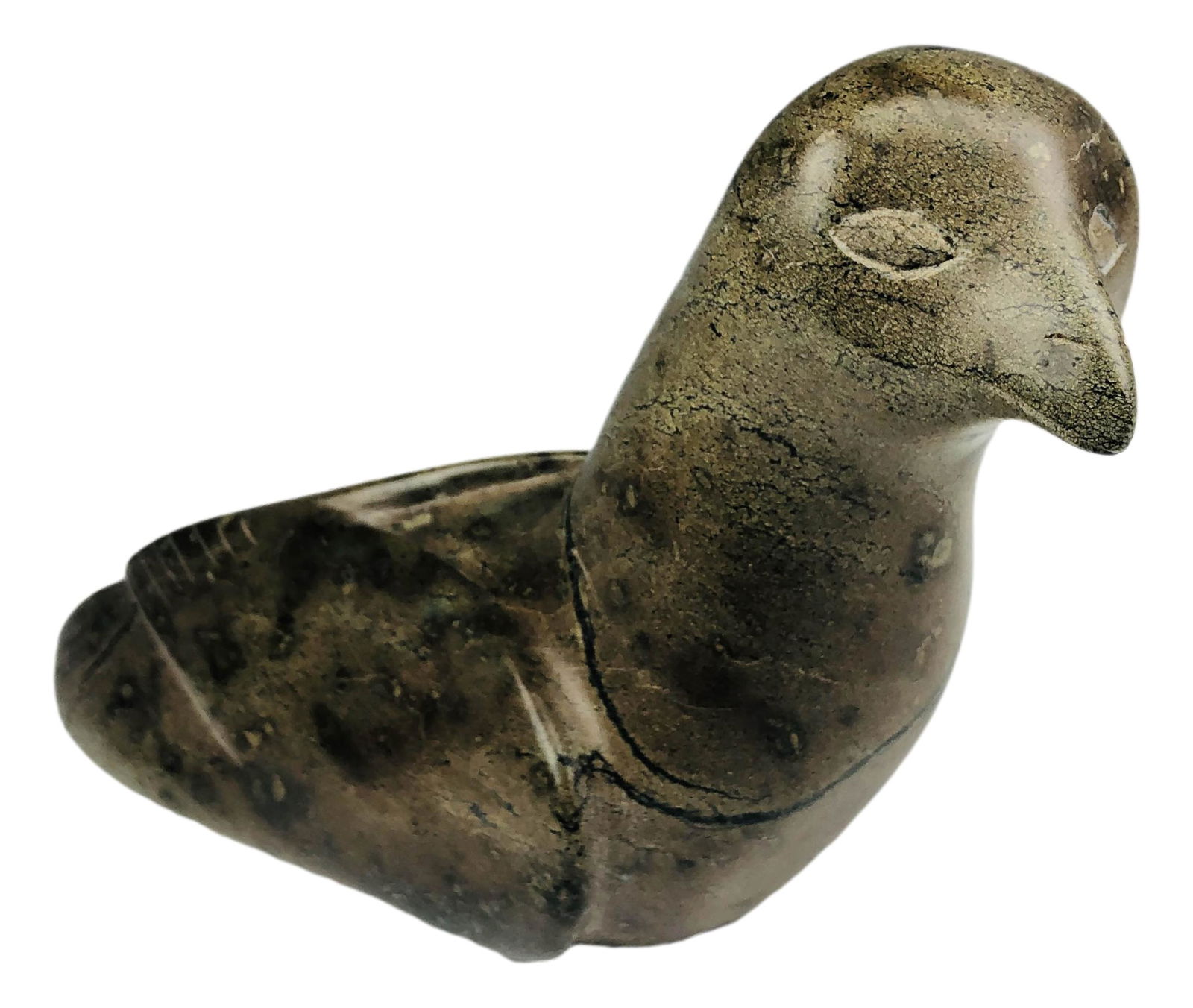 Canada Eskimo Art Hardstone Signed Bird Sculpture (1 of 6)
