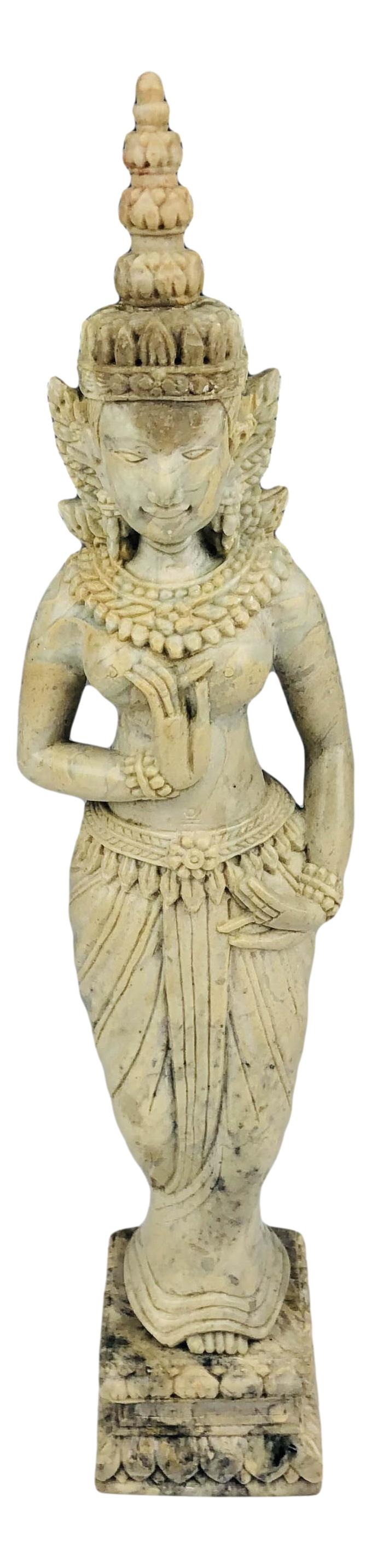 Indian Hindu Deity Goddess Carved Stone Sculpture (1 of 4)