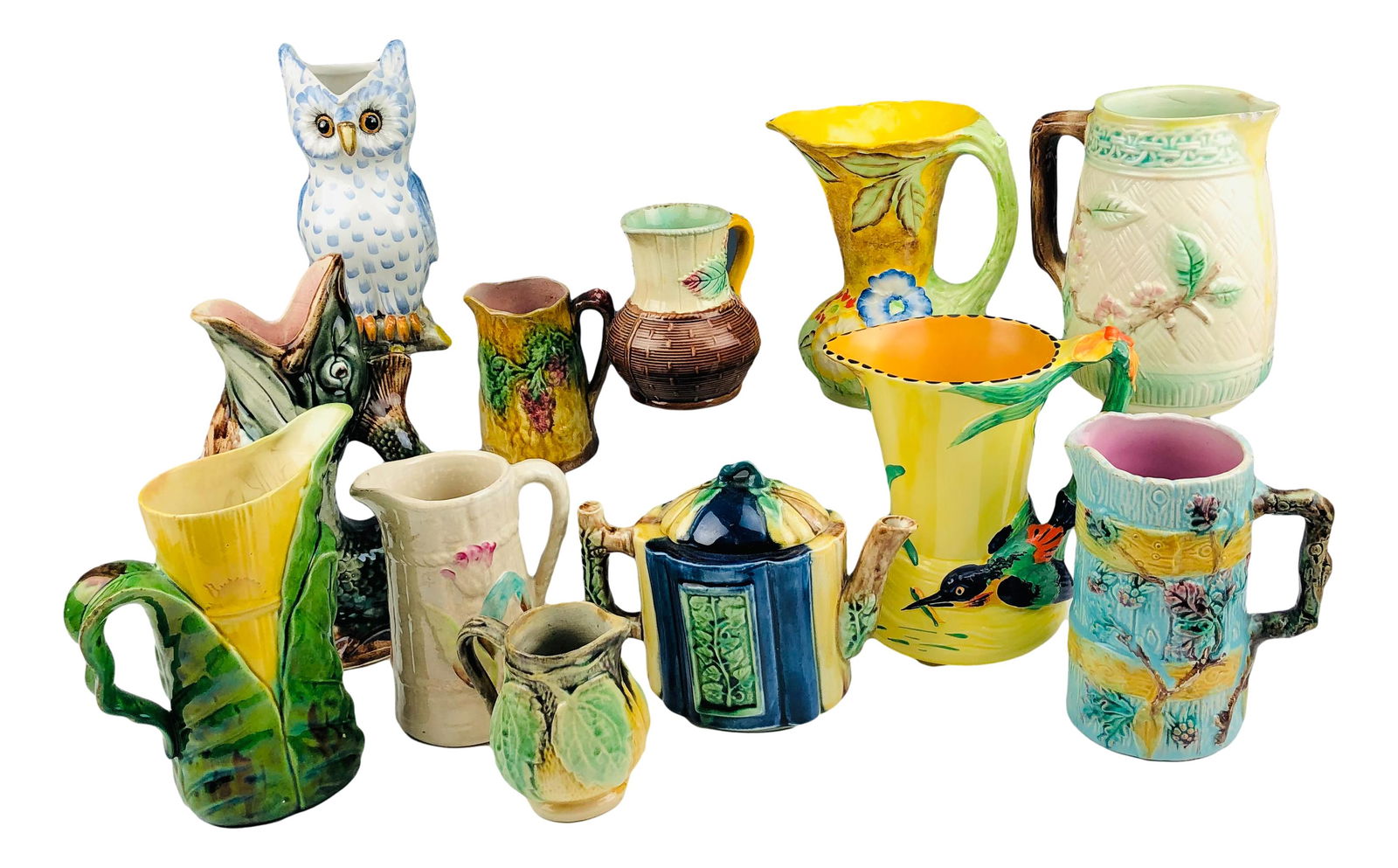 Majolica James Kent Ceramic Pitcher Jug ESTATE LOT (1 of 19)